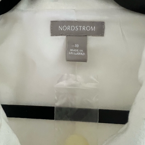 Nordstrom Cream Single-Breasted Spring Coat - Picture 6 of 6